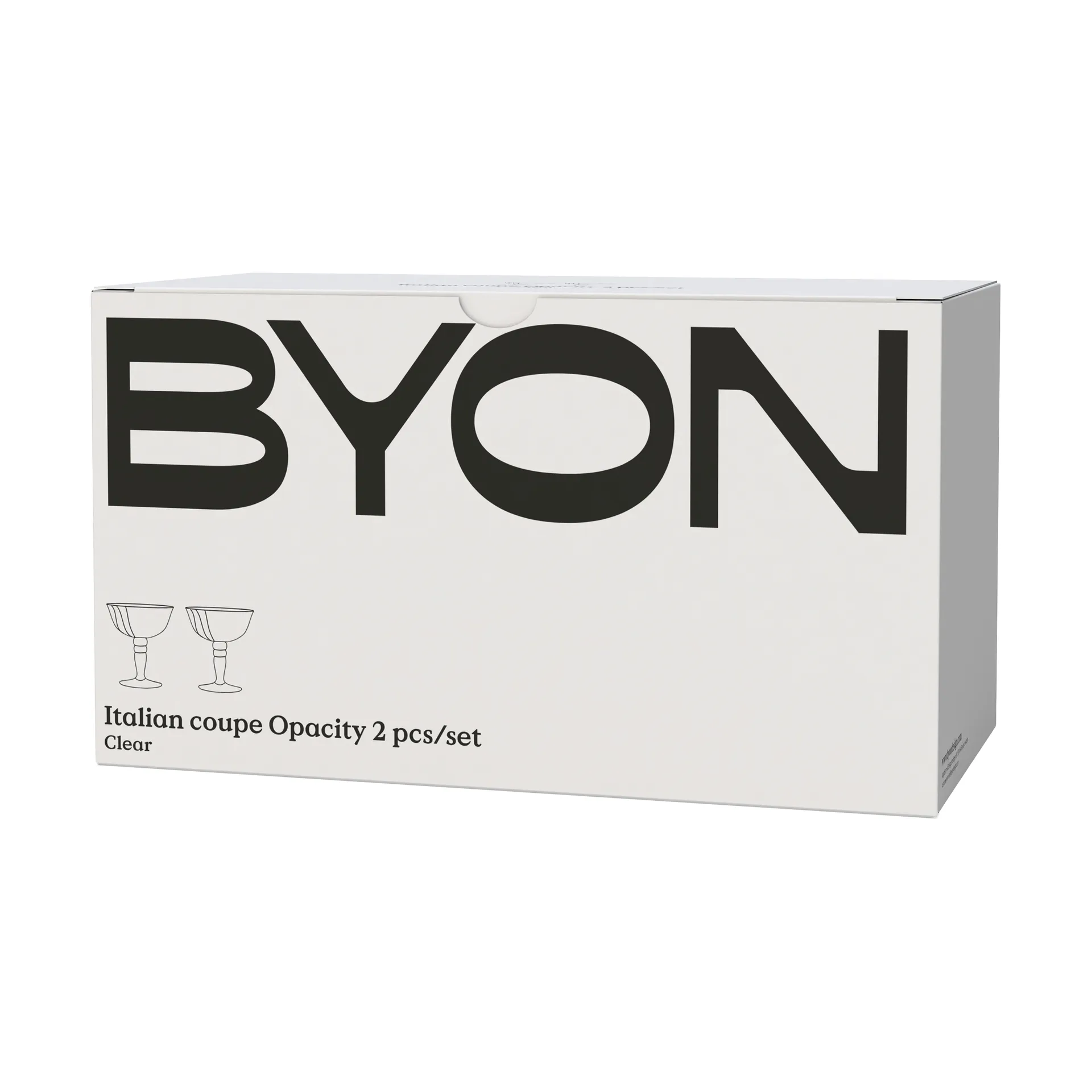 Opacity意大利碟形香槟杯 150ml 2件装, 透明 Byon