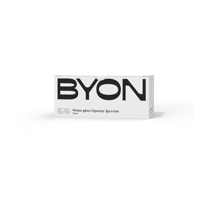 Opacity 水杯 22 cl 两件套装, 透明 Byon