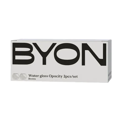 Opacity 水杯220ml 2件装, 棕色 Byon
