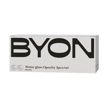 Opacity 水杯220ml 2件装 - 棕色 - Byon