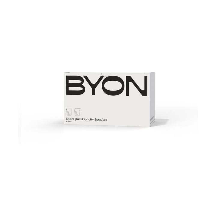 Opacity 杯子/玻璃杯/酒杯 30 cl 两件套装, 透明 Byon
