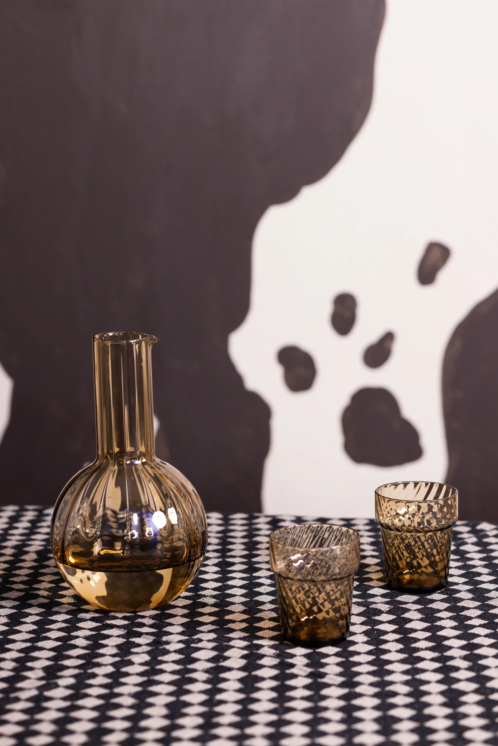 Opacity 杯子/玻璃杯/酒杯 30 cl 两件套装, 褐色 Byon