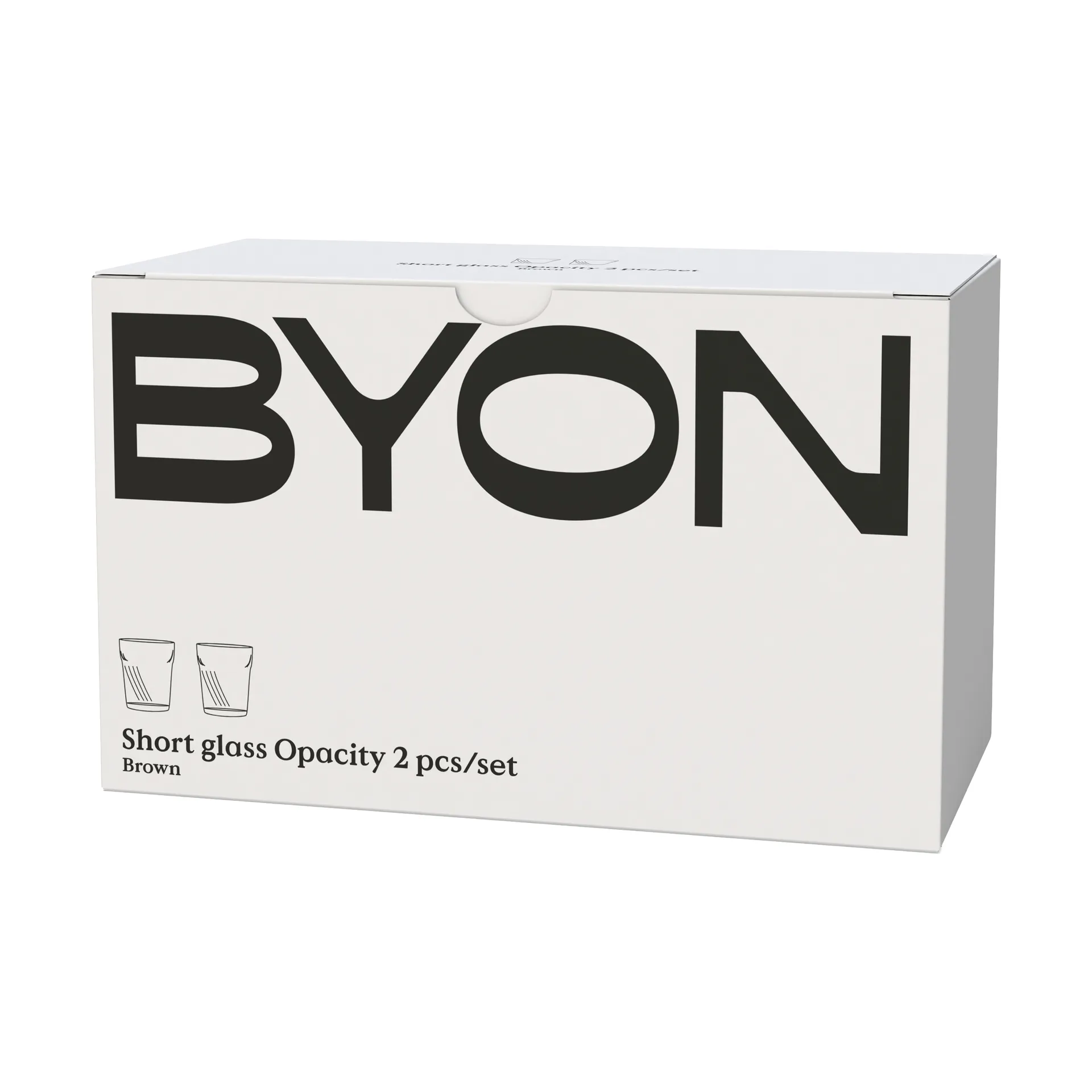 Opacity水杯 300ml 2件装, 棕色 Byon