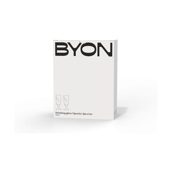 Opacity 杯子/玻璃杯/酒杯 37 cl 两件套装, 透明 Byon