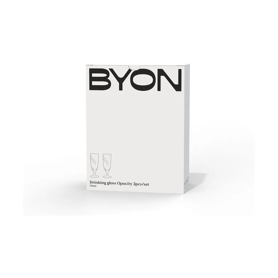 Opacity 水杯370ml 2只装, 透明 Byon