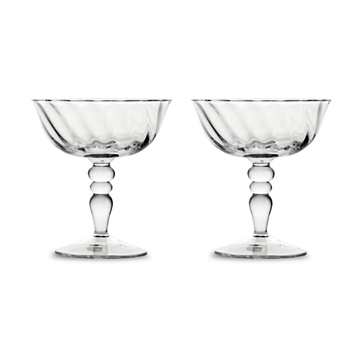 Opacity Italian champagne coupe 15 cl 两件套装 - 透明 - Byon