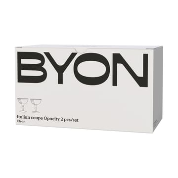 Opacity Italian champagne coupe 15 cl 两件套装 - 透明 - Byon