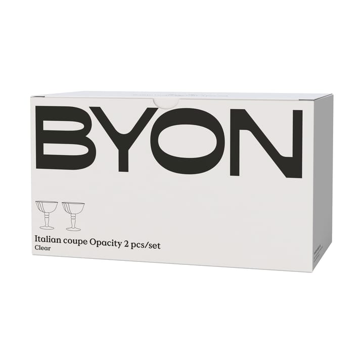 Opacity Italian champagne coupe 15 cl 两件套装, 透明 Byon