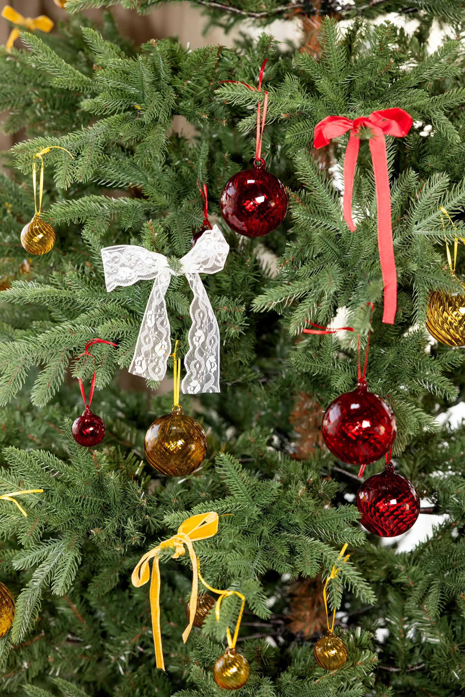 Opacity 圣诞树摆设/挂件/装饰 XS Ø4 cm 两件套装, 红色 Byon