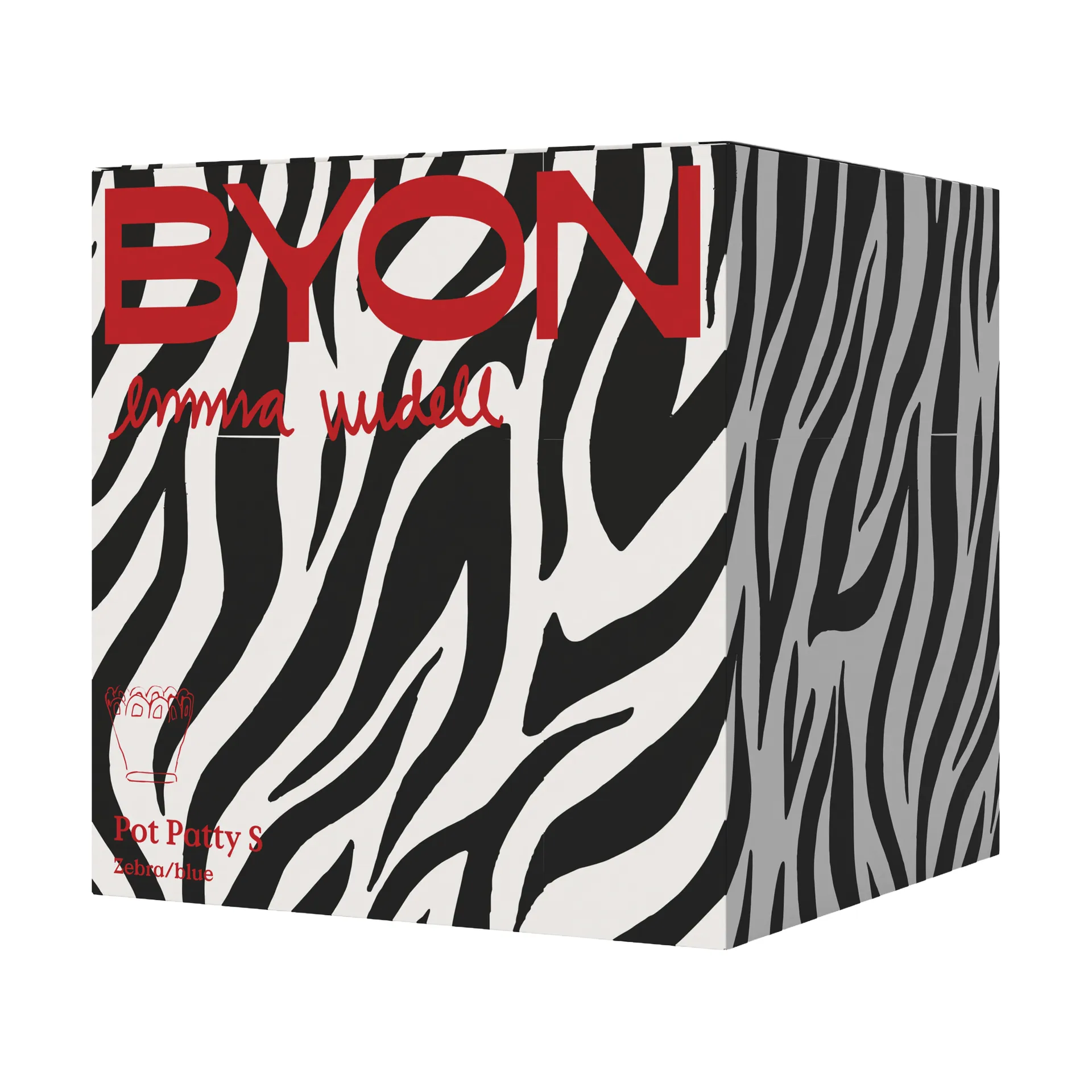 Patty pot S Ø25 cm, 斑马-蓝色 Byon