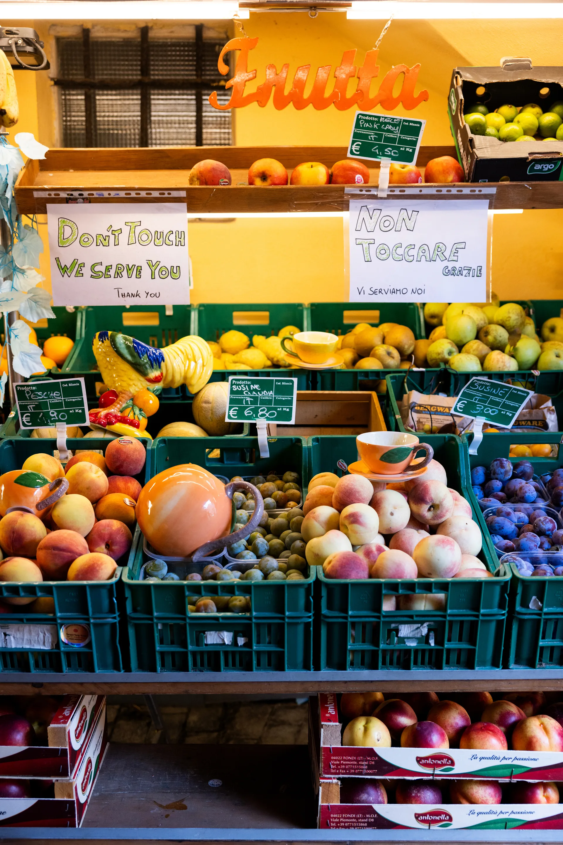 Peach 杯子和碟子, 橙色 Byon