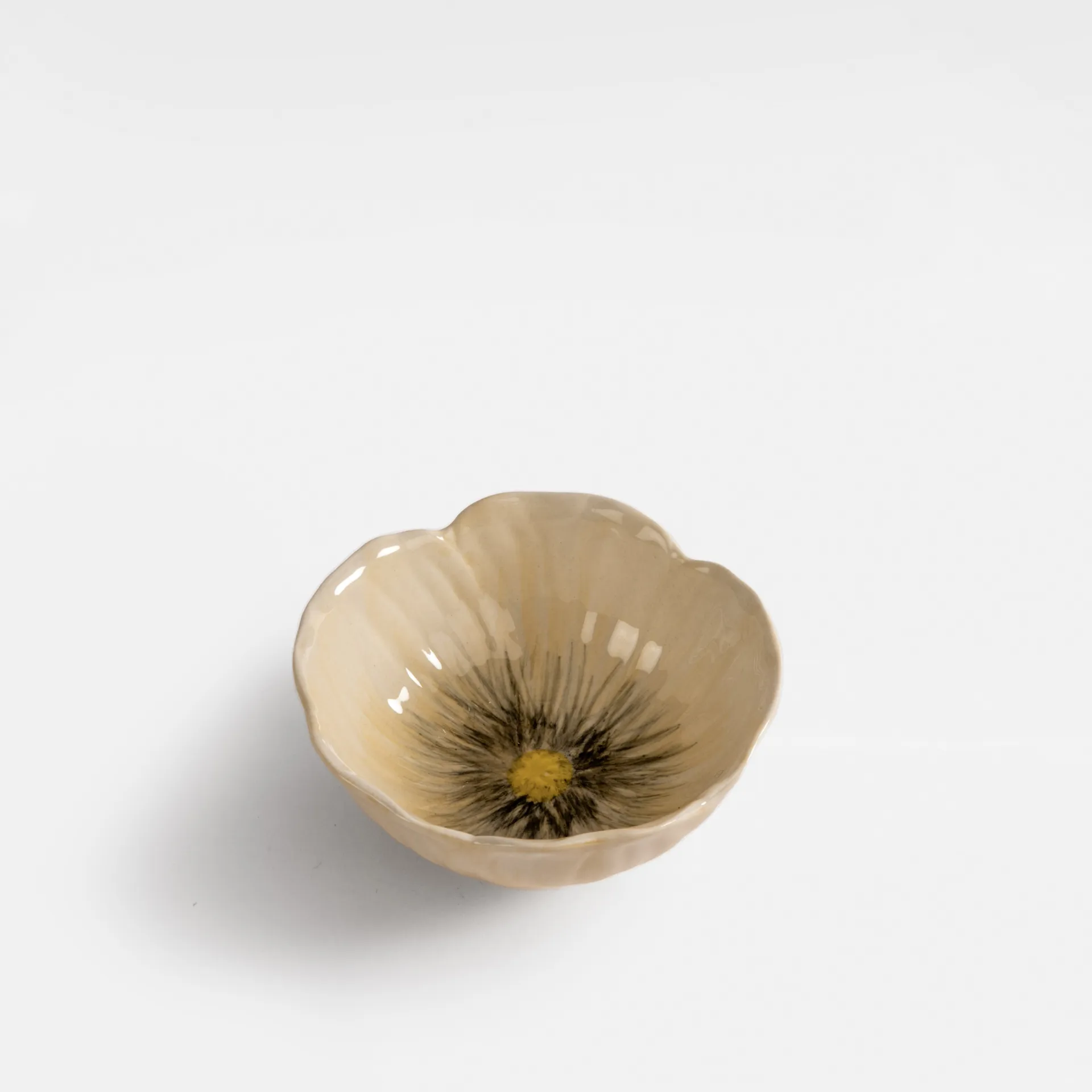 Poppy 花朵系列 北欧风陶瓷餐具 碗 11cm , 米色 Byon