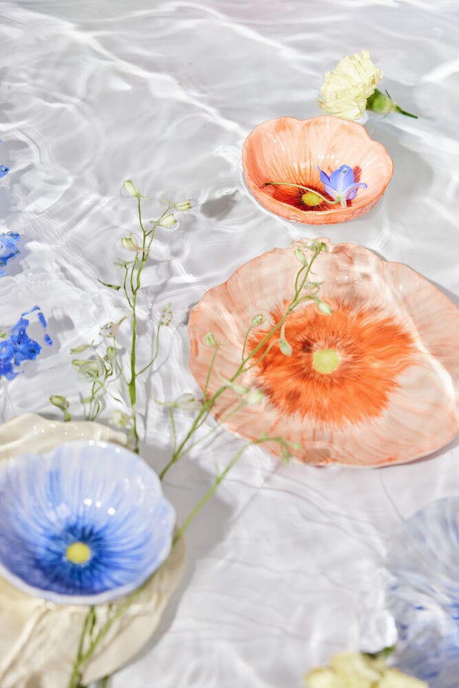 Poppy 花朵系列 北欧风陶瓷餐具 碗 11cm , 蓝色 Byon