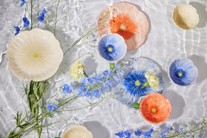 Poppy 花朵系列 北欧风陶瓷餐具 碗 11cm , 蓝色 Byon