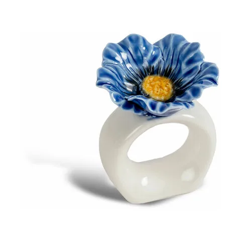 Poppy 餐巾环 2包装 - 蓝色 - Byon