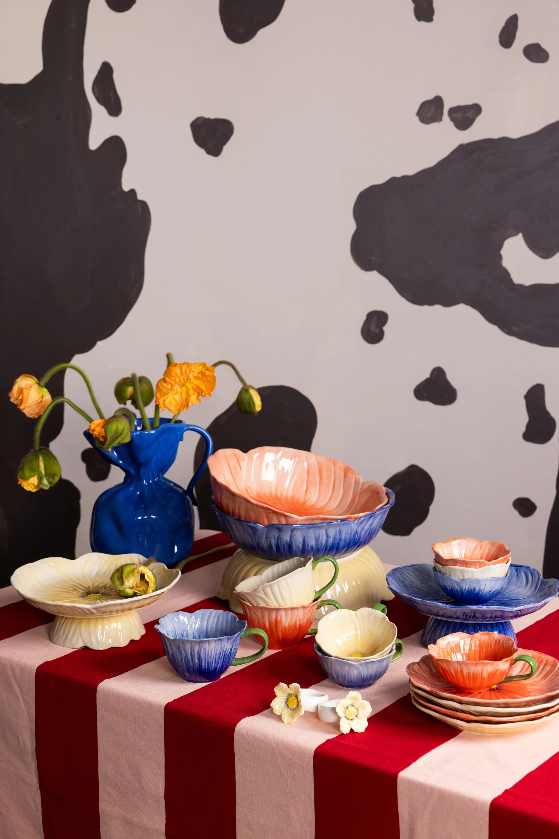 Poppy 花朵系列 北欧风陶瓷餐具 碗, 红色, Ø30 cm Byon