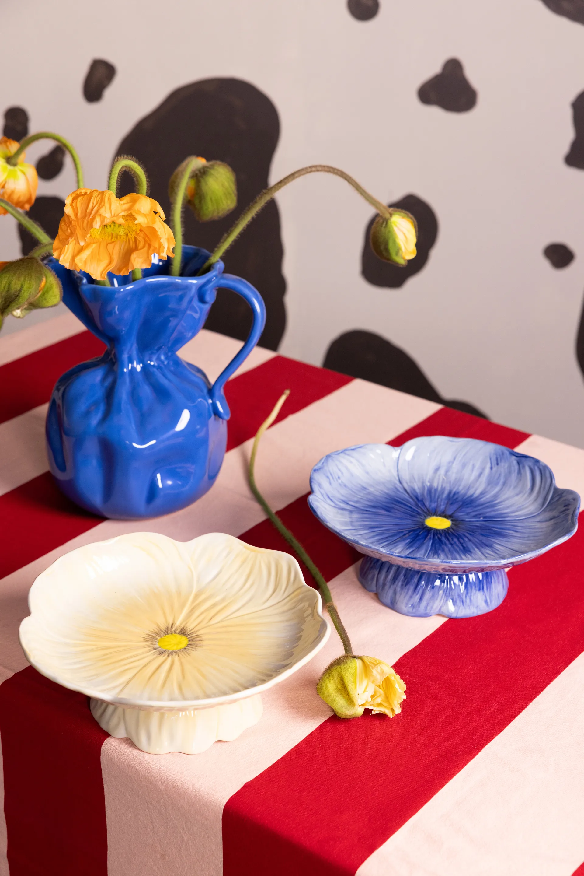 Poppy cake stand Ø26 cm, 米色 Byon