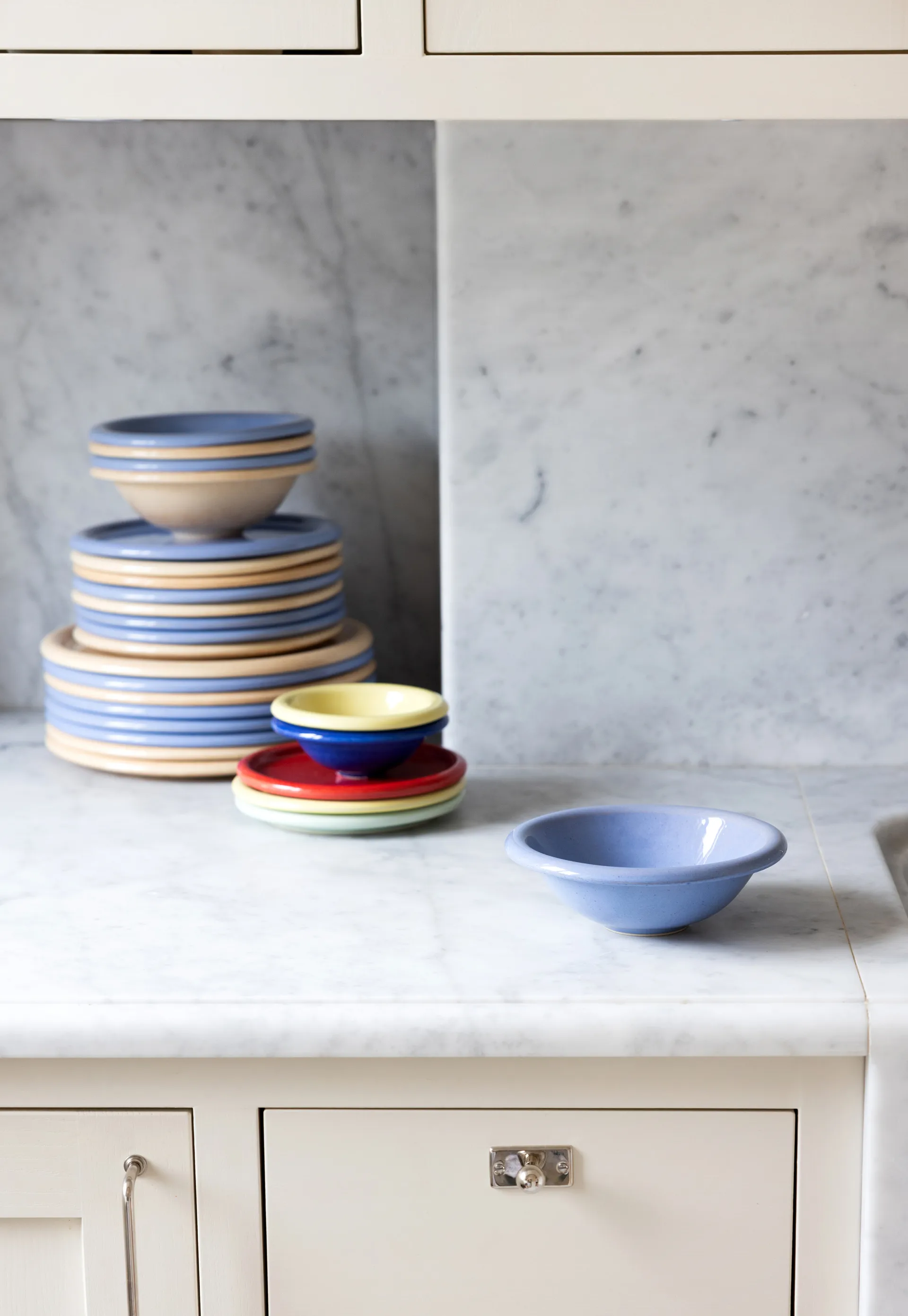 Porto系列 葡萄牙手工陶瓷餐具 碗_Ø18cm , 浅蓝 Byon