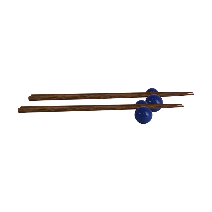 Porto 筷子含筷架 2件装 - 蓝色 - Byon