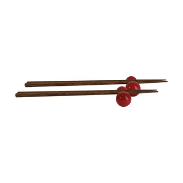 Porto 筷子含筷架 2件装 - 红色 - Byon