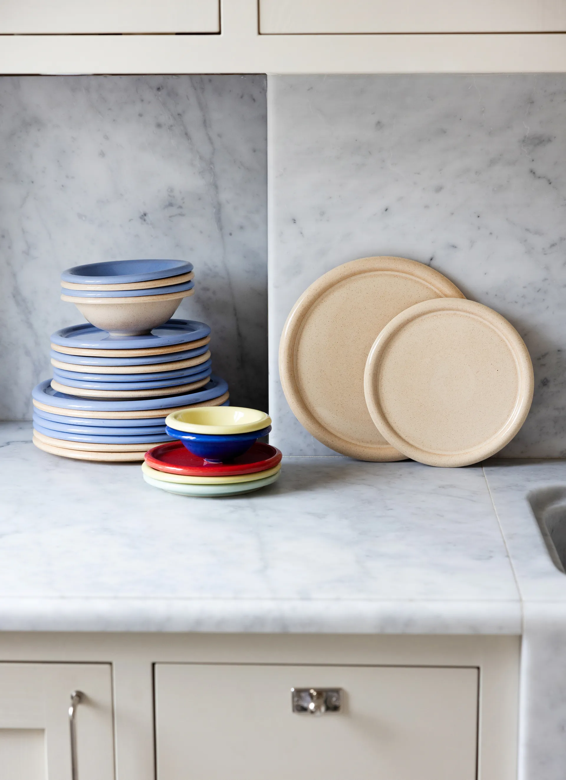 Porto系列 葡萄牙手工陶瓷餐具 盘子_Ø26.5cm , 米色 Byon