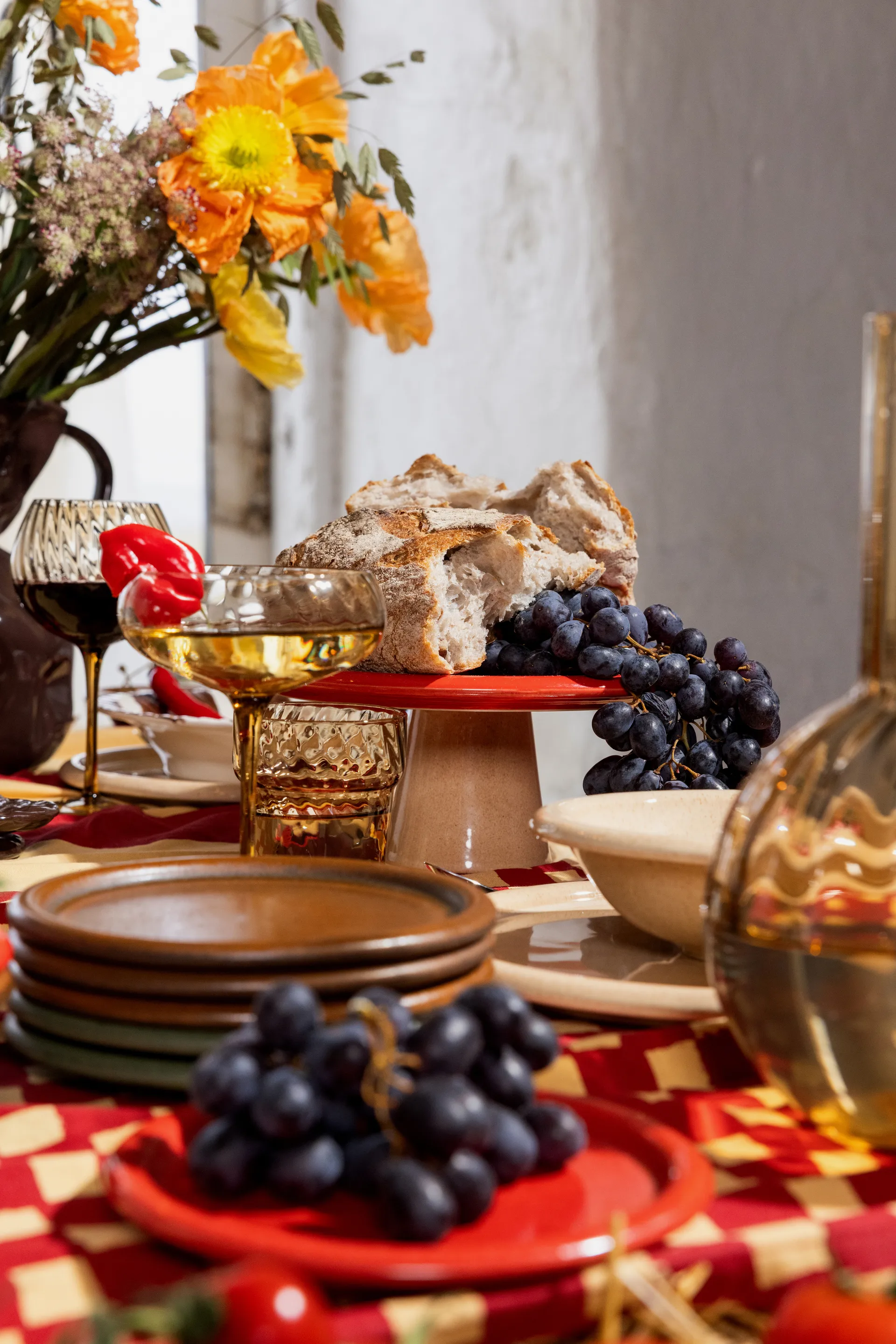 Porto 蛋糕盘 Ø26x11 cm, 红色-米色 Byon