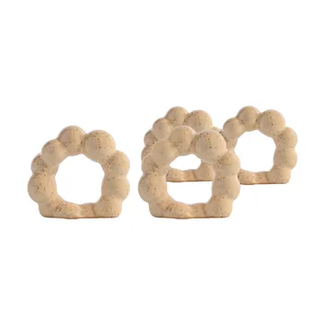 Porto 餐巾环  四件套装 - 米色 - Byon