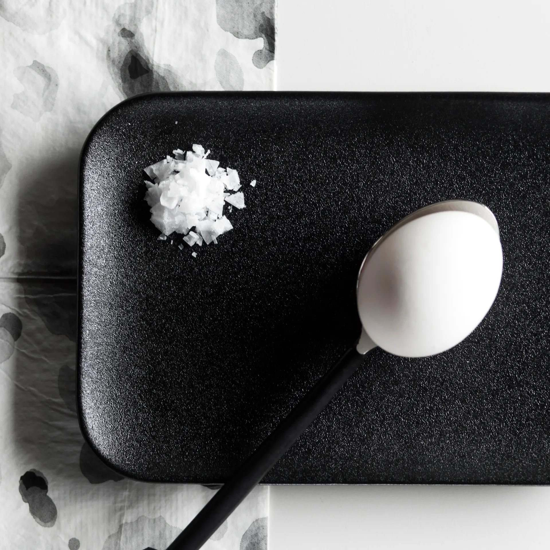 Raw Black rectangular 盘子, 黑色 Byon