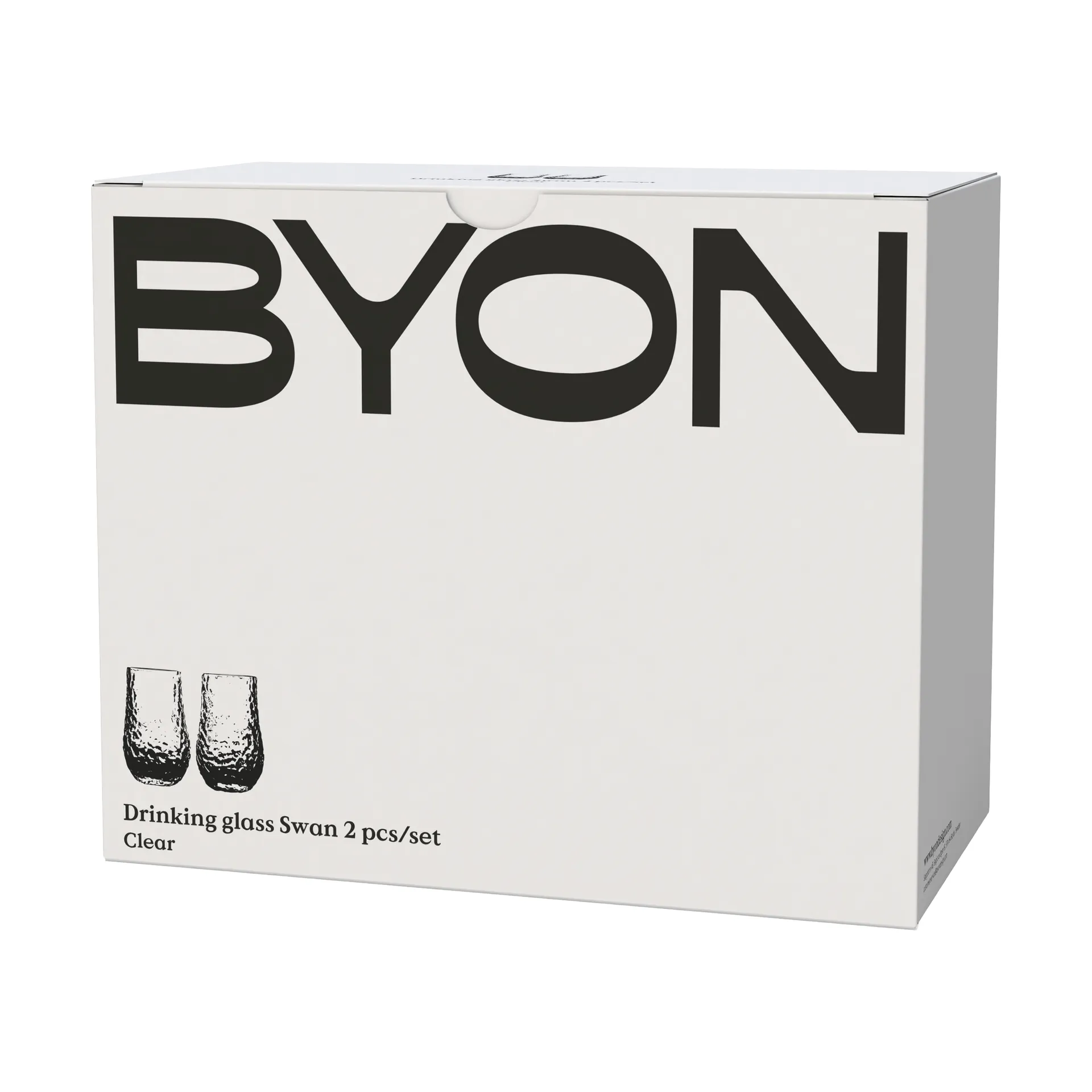 Swan水杯 2件装, 透明 Byon