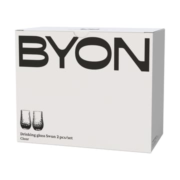 Swan 杯子/玻璃杯/酒杯 两件套装 - 透明 - Byon