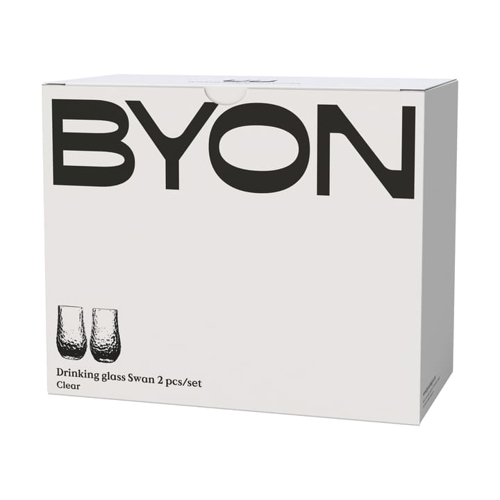 Swan 杯子/玻璃杯/酒杯 两件套装, 透明 Byon