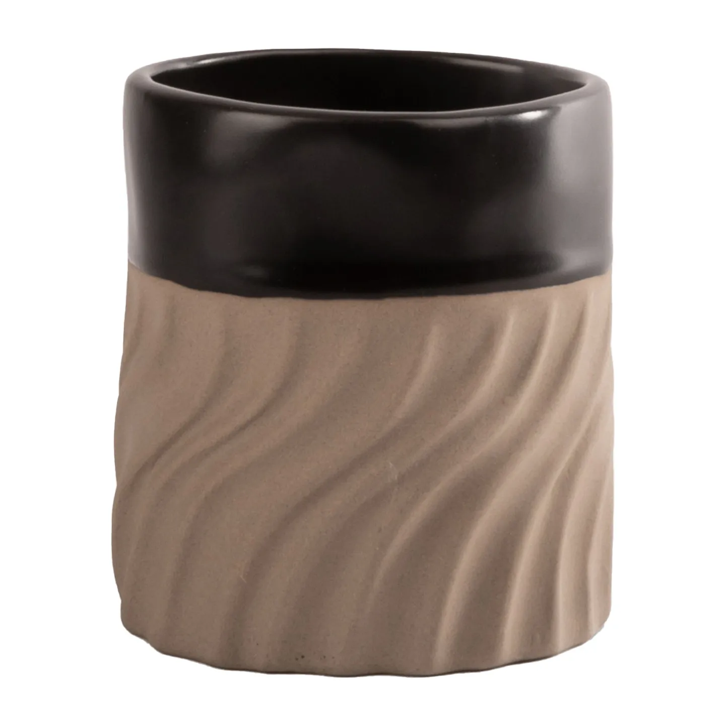 Swirl 杯子 240ml, 黑色_米色 Byon