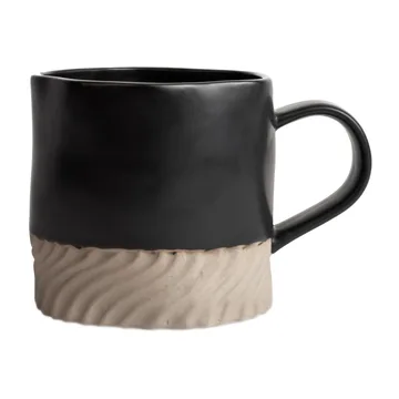 Swirl 马克杯 380ml - 黑色-米色 - Byon