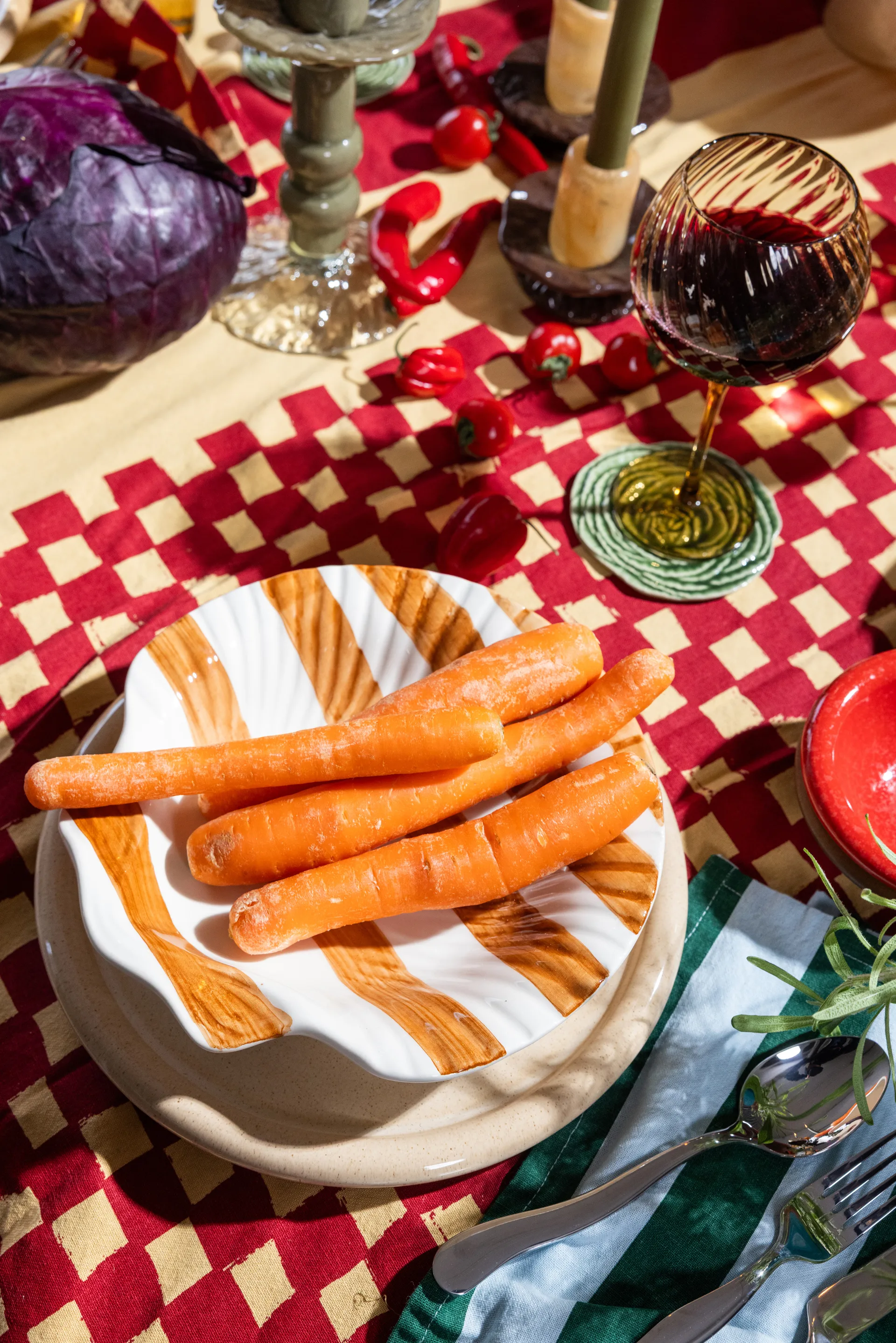 Veggie coasters Ø10 cm 两件套装, 绿色 Byon