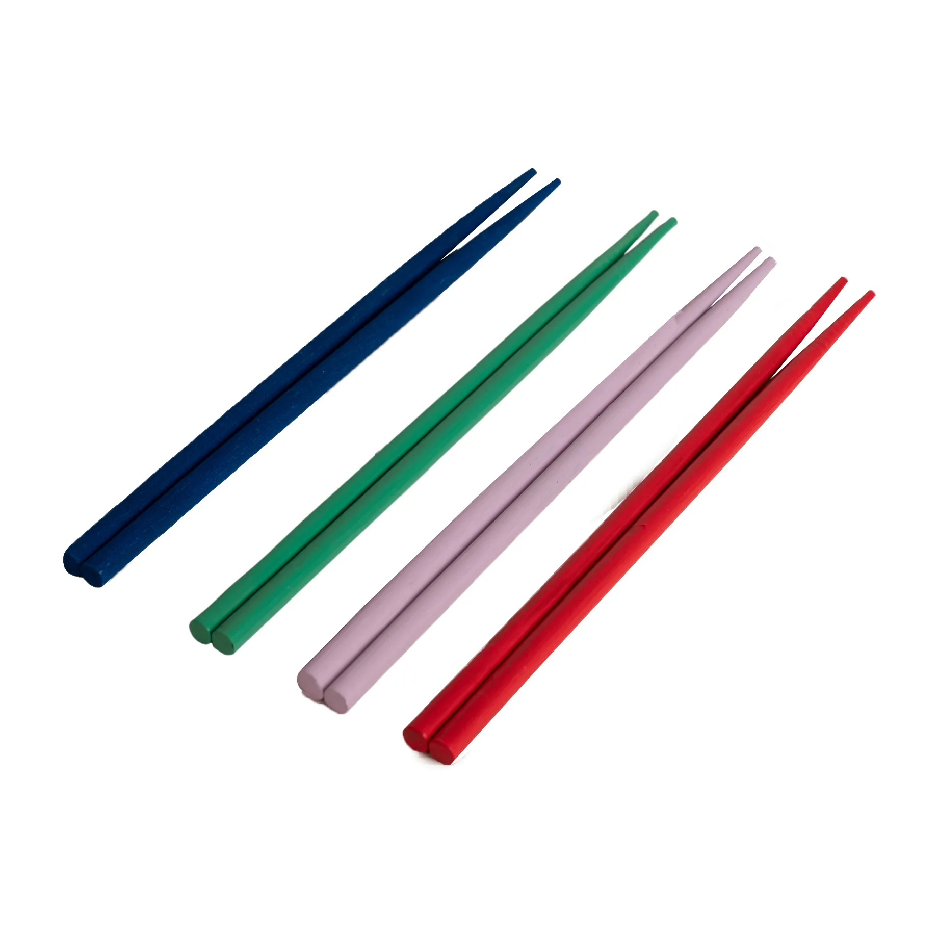Yaki chopsticks 4 pack, 蓝色-绿色-紫色-红色 Byon