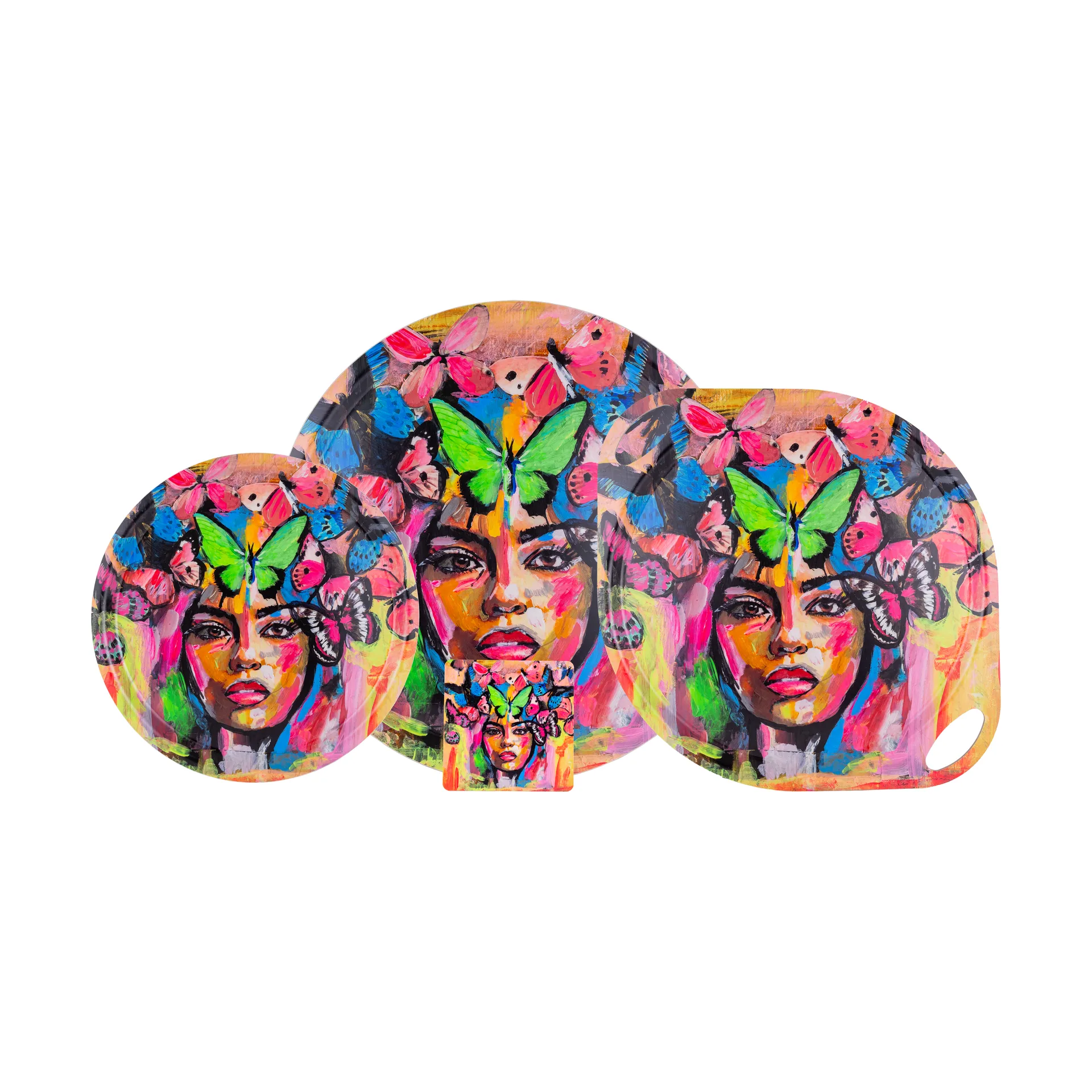 Coming back to life 托盘 Ø46 cm, 彩色 Carolina Gynning