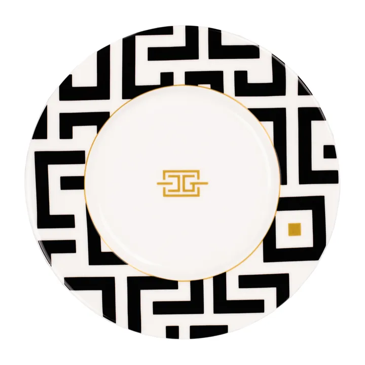 DECO 盘 Ø22.5cm - 白色_黑色 - Carolina Gynning