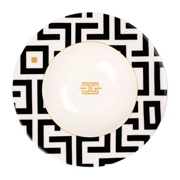 DECO 深盘 Ø24.5cm - 白色_黑色 - Carolina Gynning