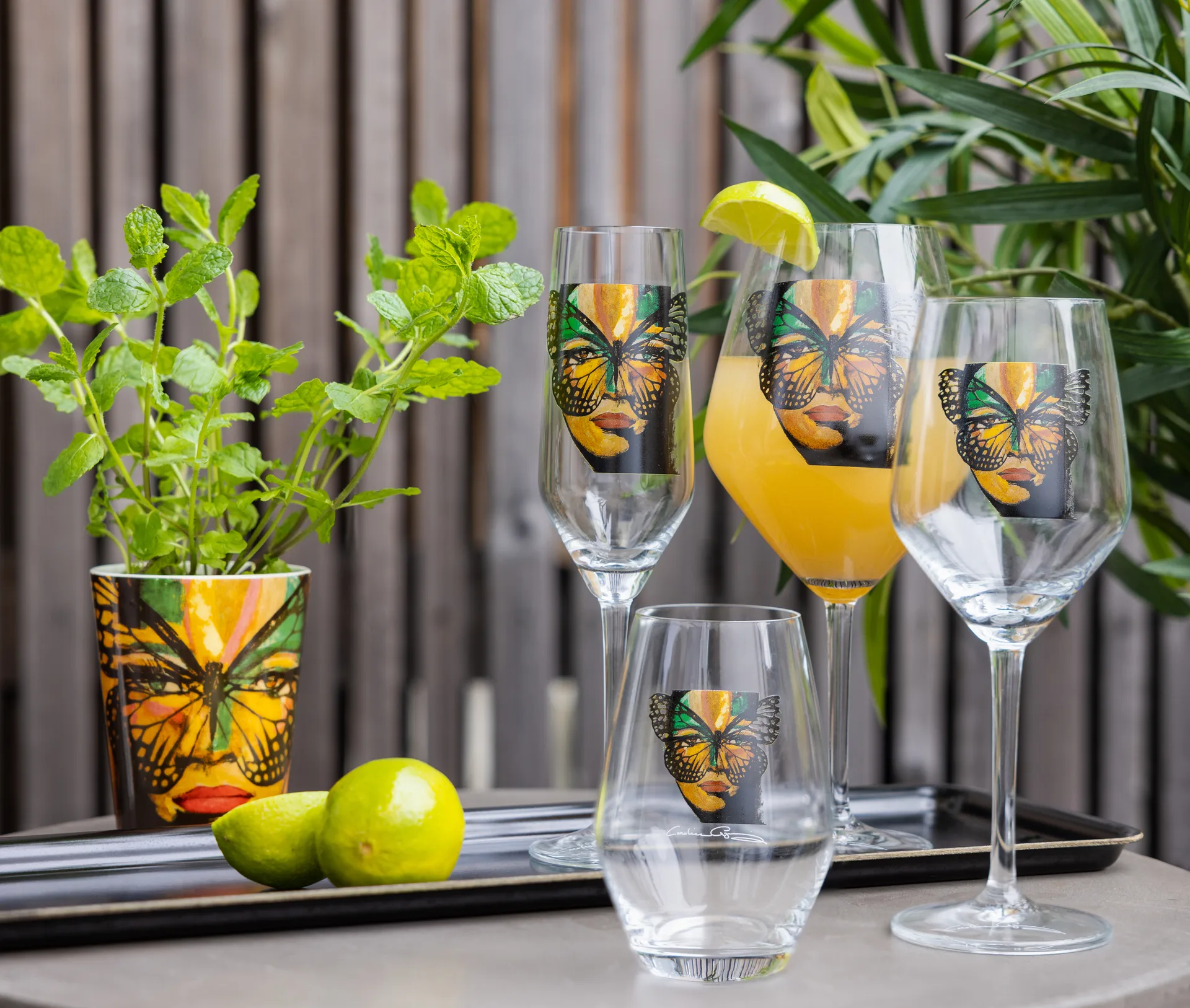 Golden Butterfly tumbler 玻璃制 35 cl, Clear Carolina Gynning