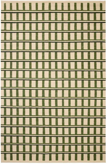 迈索尔羊毛地毯 - 米白色-绿色-深绿, 180x270 cm - Chhatwal & Jonsson