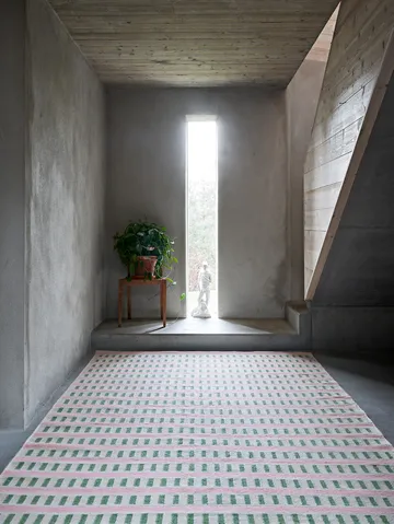 拉达克羊毛地毯 - 米白-绿-粉_180x270cm - Chhatwal & Jonsson