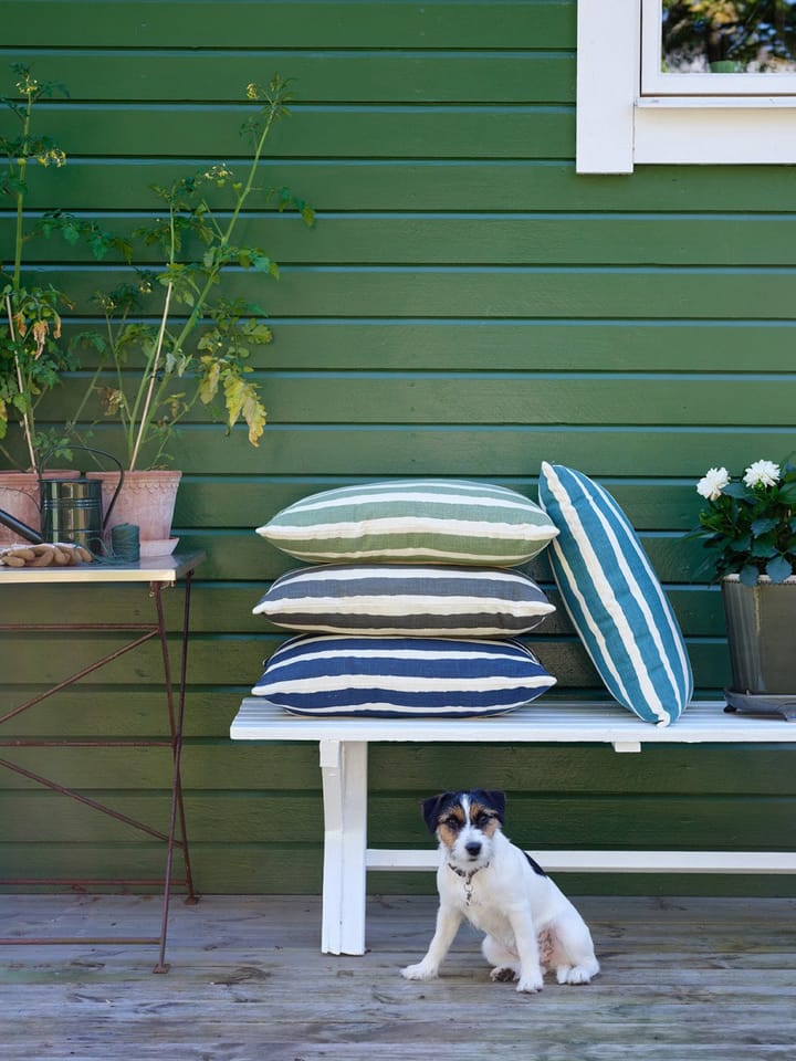 Block Stripe outdoor 靠枕|靠垫 40x60 cm, 天堂蓝-米白色 Chhatwal & Jonsson