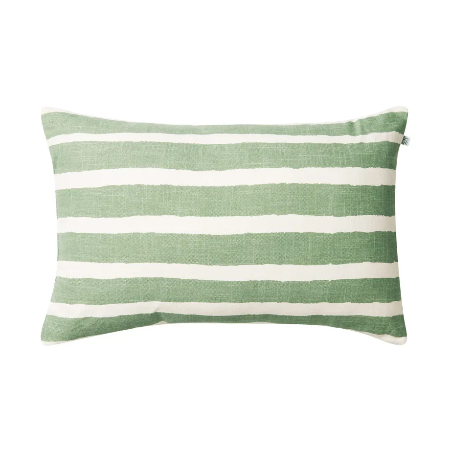 Block Stripe户外坐垫40x60cm, 鼠尾草绿白拼色 Chhatwal & Jonsson