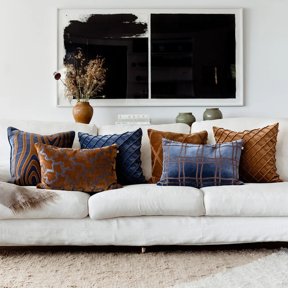 Deva 靠枕套 50x50 cm, sea 蓝色 Chhatwal & Jonsson