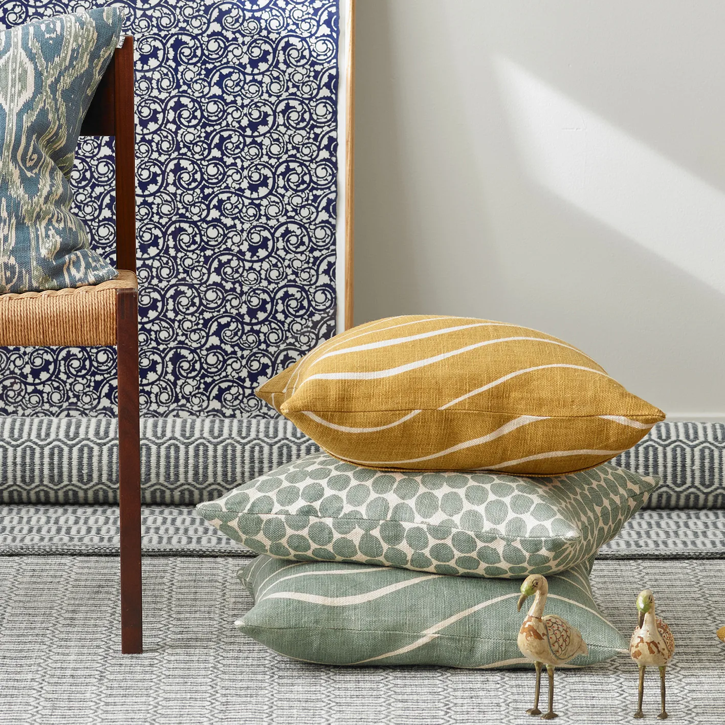 Dot Ari 靠枕套 50x50 cm, aqua Chhatwal & Jonsson