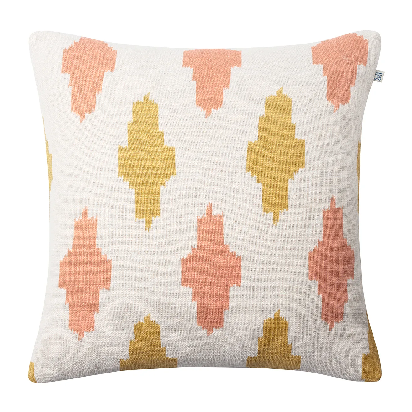 Ikat Agra 枕头套 50x50 cm, 玫瑰色-spicy 黄色 Chhatwal & Jonsson