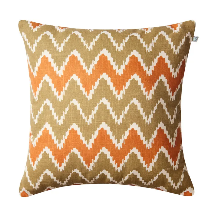 Ikat Bangalore户外靠垫50x50cm - 米色_杏橙色 - Chhatwal & Jonsson