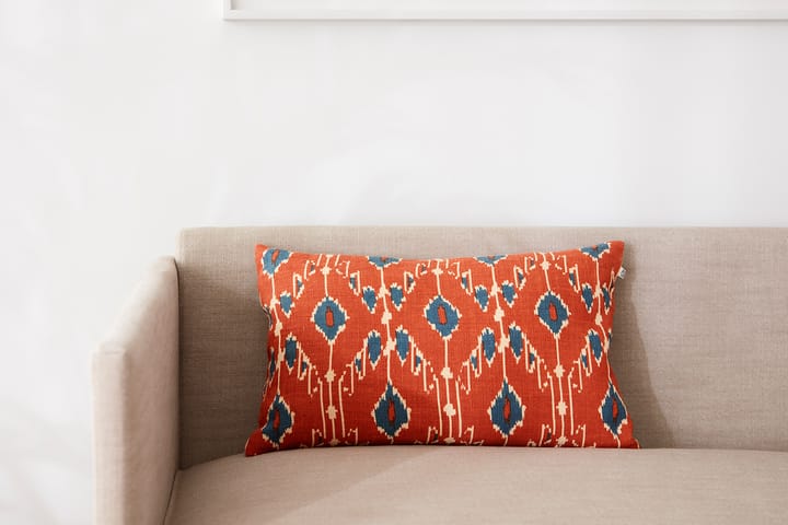 Ikat Goa 枕头套 60x40 cm, Apricot 橘色-heaven 蓝色 Chhatwal & Jonsson
