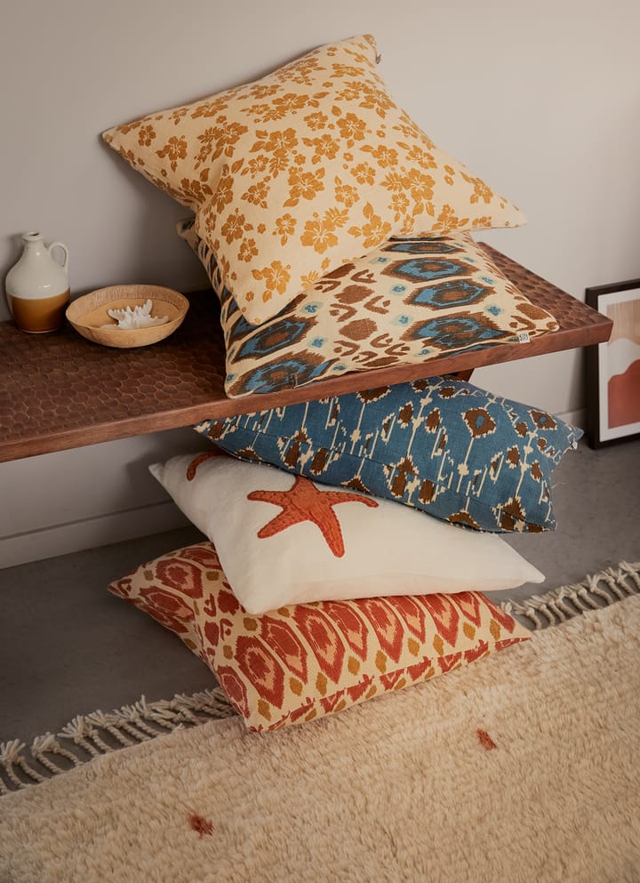 Ikat Goa 枕头套 60x40 cm, Heaven 蓝色-灰褐色（Taupe） Chhatwal & Jonsson