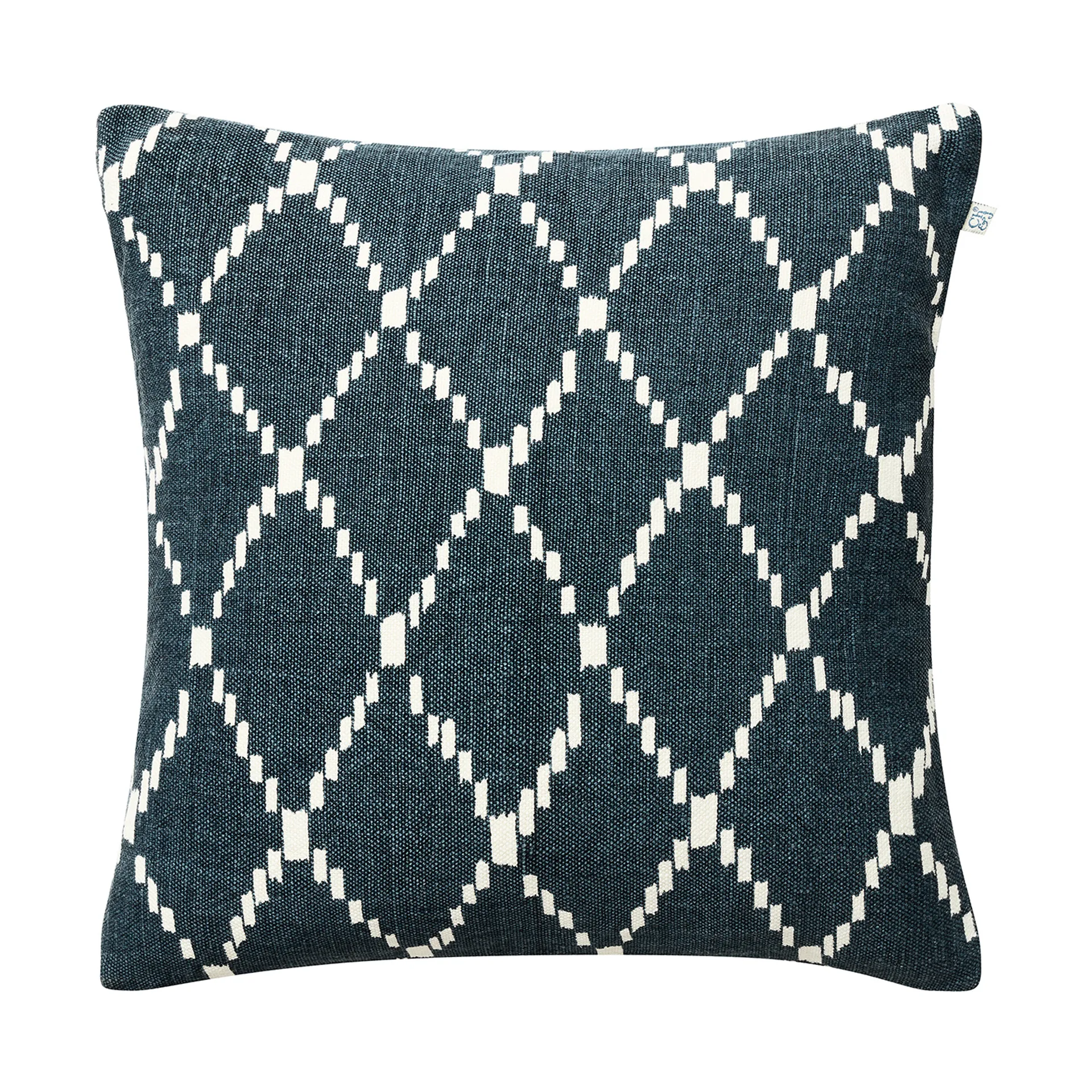 Ikat Kerela 靠枕套 50x50 cm, 蓝色-白色 Chhatwal & Jonsson